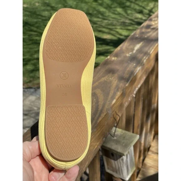 Vivaia Samantha Yellow Square Toe Classic Office Loafers Comfort Shoe 36 US6 - Picture 16 of 16